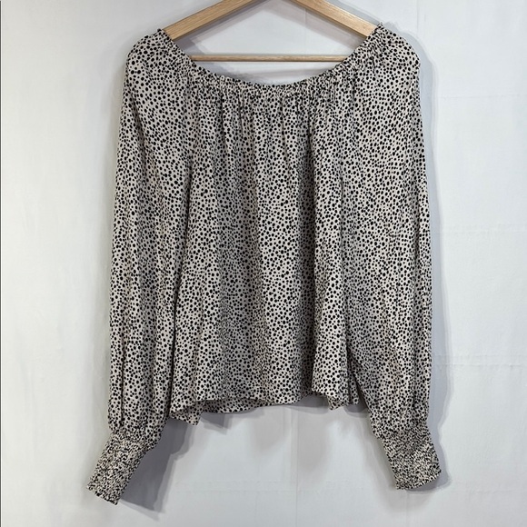 Sanctuary Tops - 🪼Sanctuary Long Sleeve dot print off the shoulder Blouse: